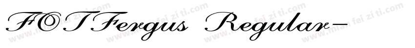 FOTFergus Regular字体转换